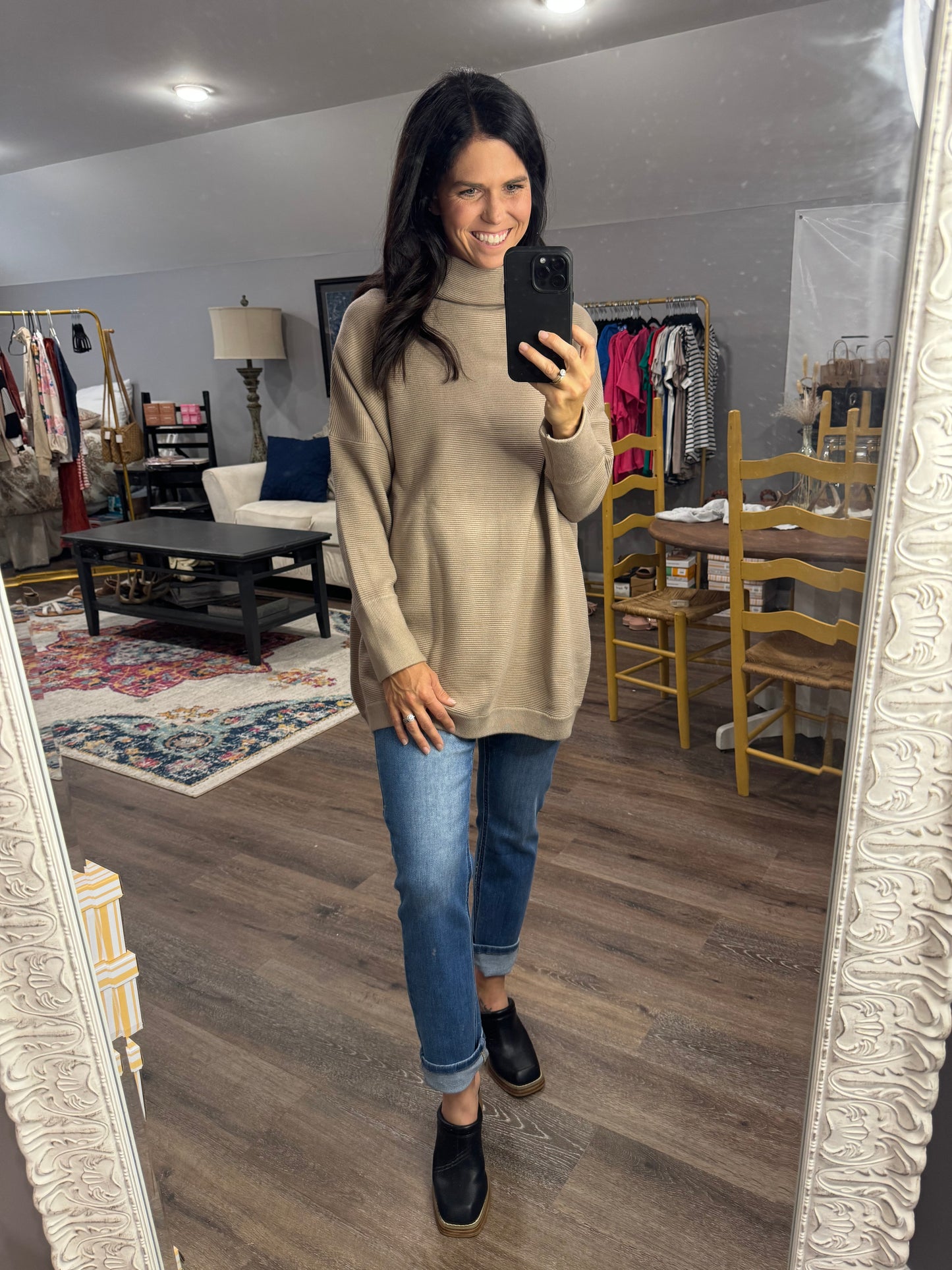 Half Past Noon Textured Sweater Tunic