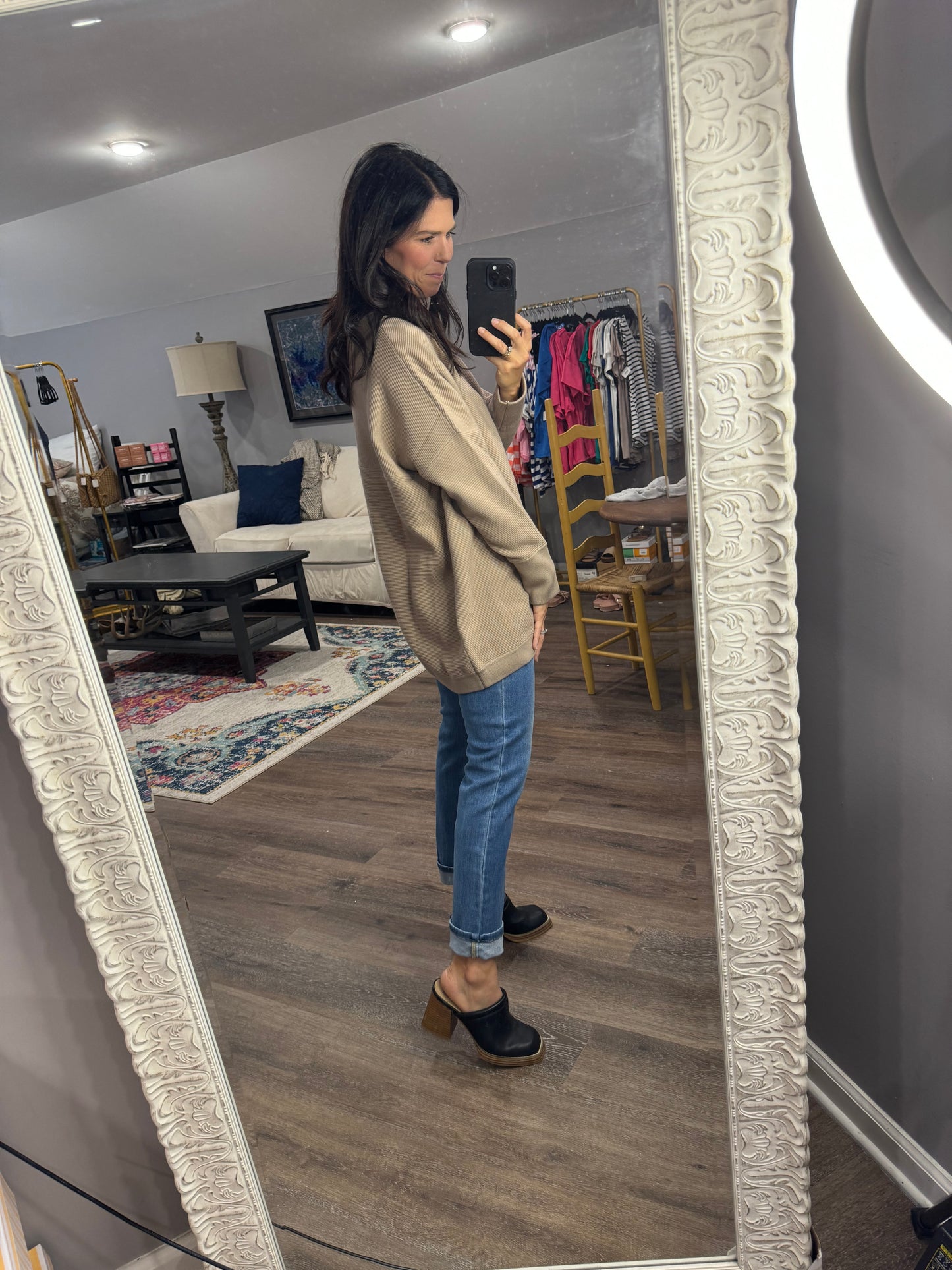 Half Past Noon Textured Sweater Tunic