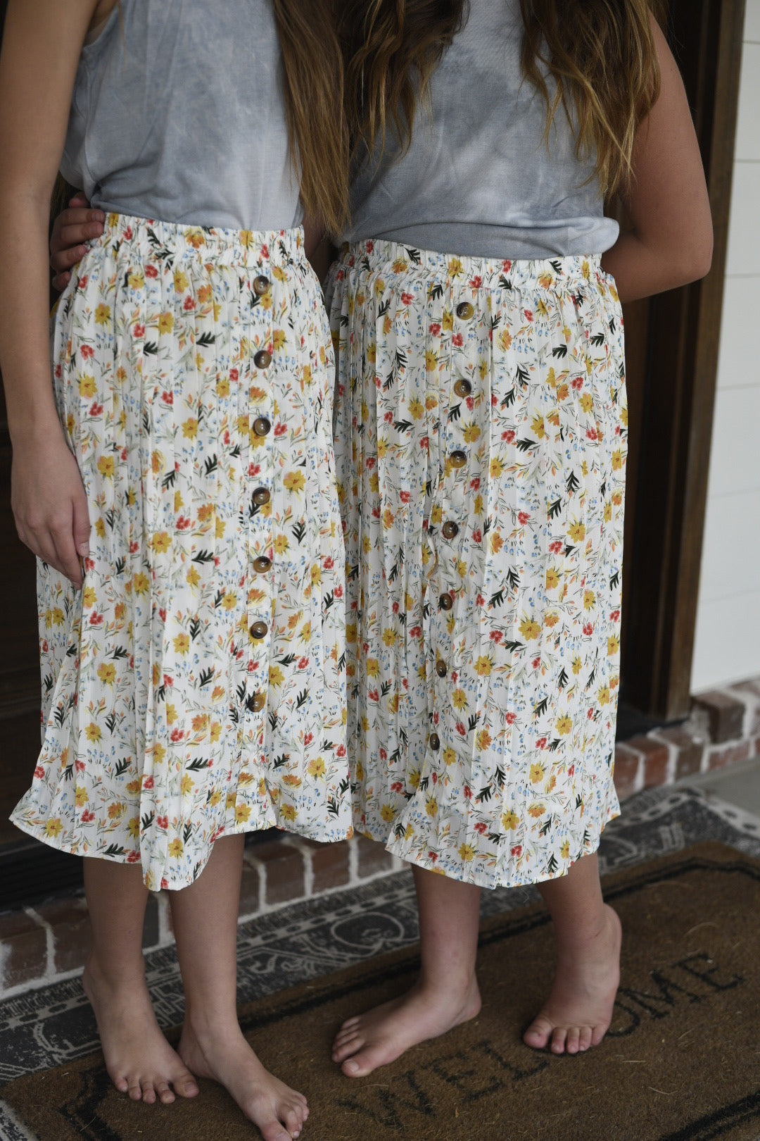 Floral Midi Skirt- Tween