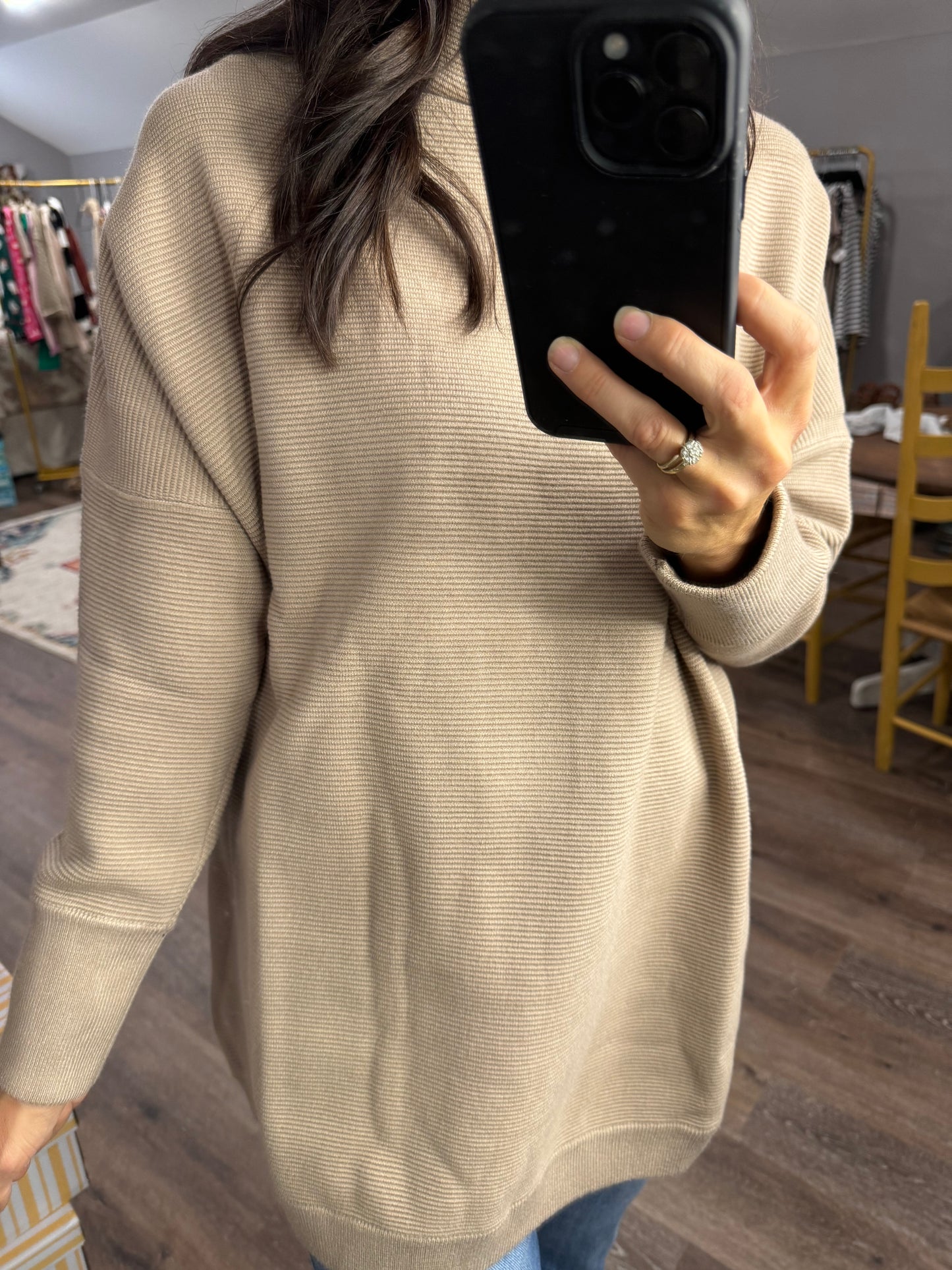 Half Past Noon Textured Sweater Tunic