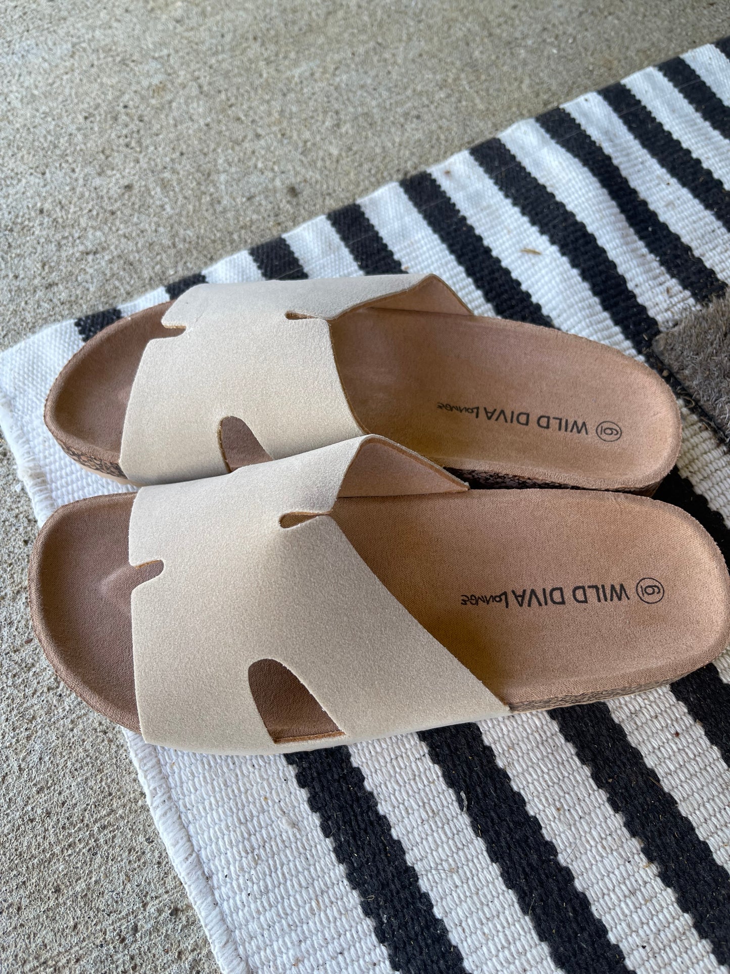Suede Slide Sandal