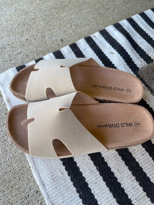 Suede Slide Sandal