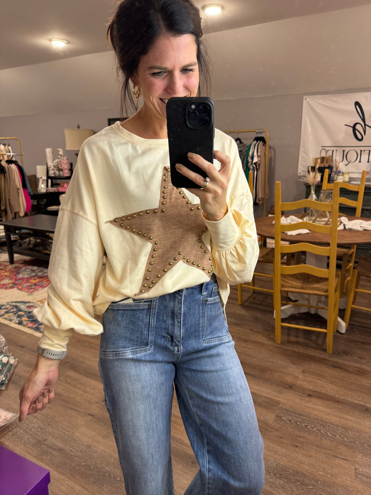 Studded Star Top