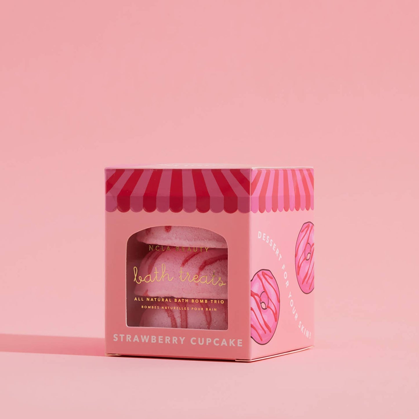 Strawberry Cupcake Bath Treats (3 pc bath bomb set)