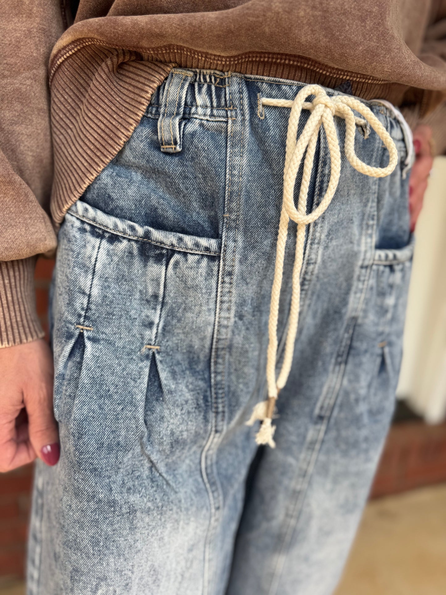 Tell Me About It Barrel Pants