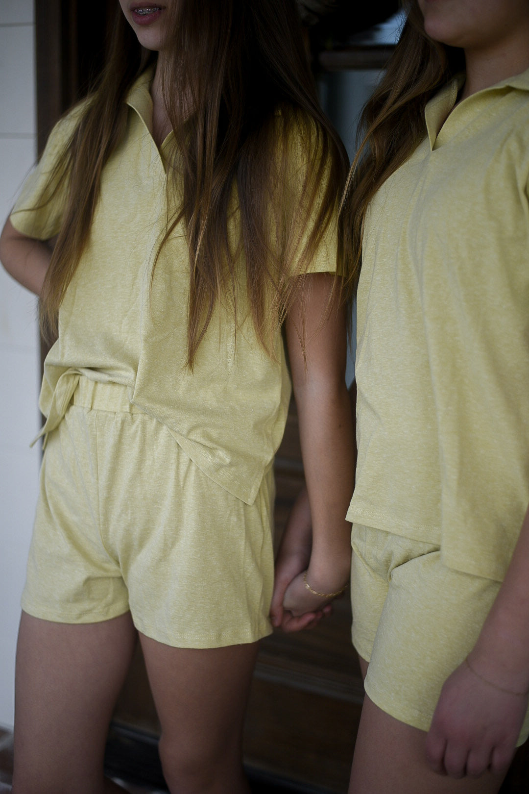 Summer Collared Top + Shorts Set- Tween