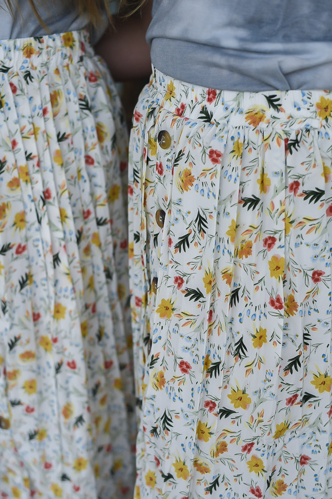Floral Midi Skirt- Tween