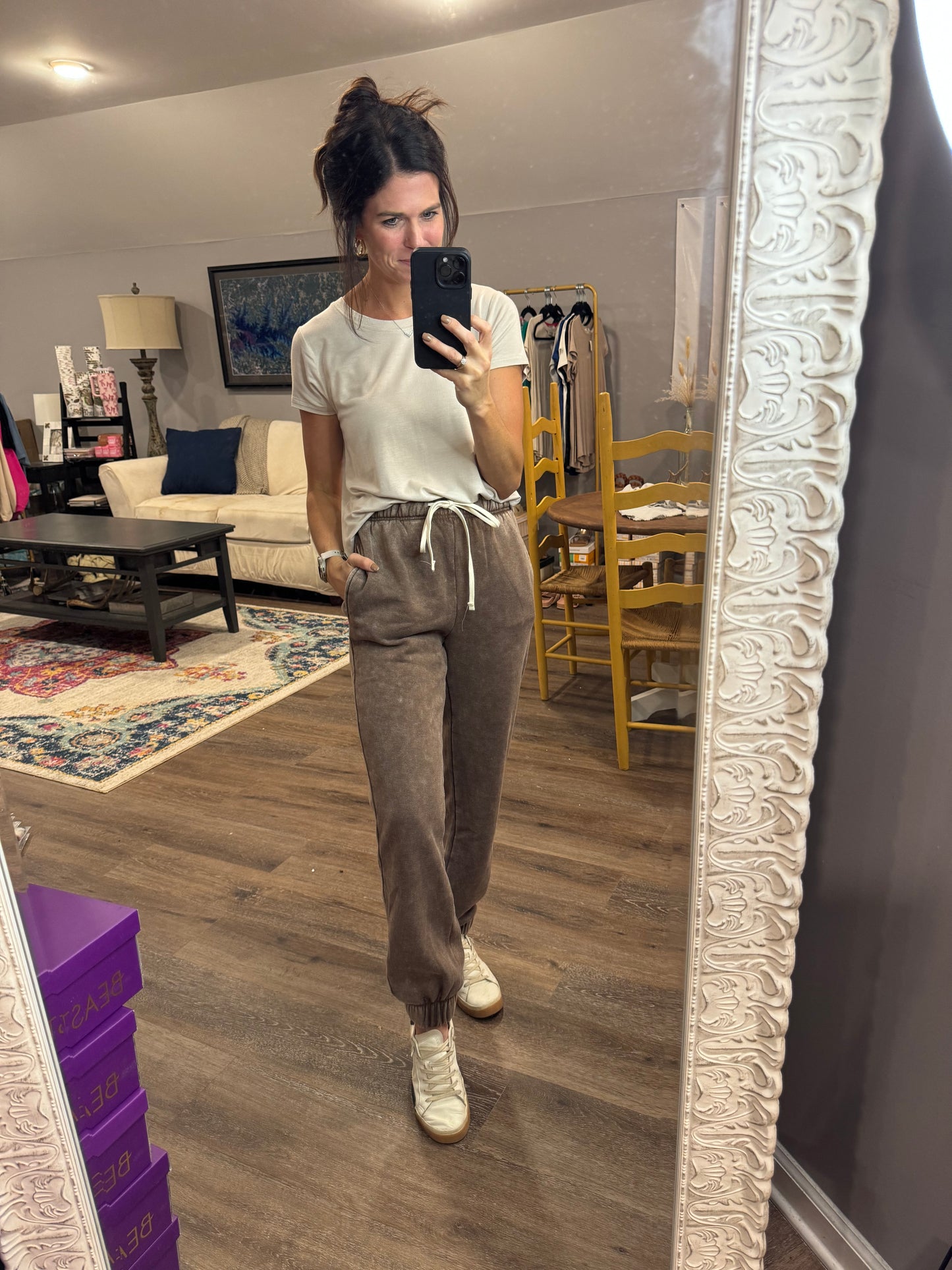 Acid Washed Fleece Joggers