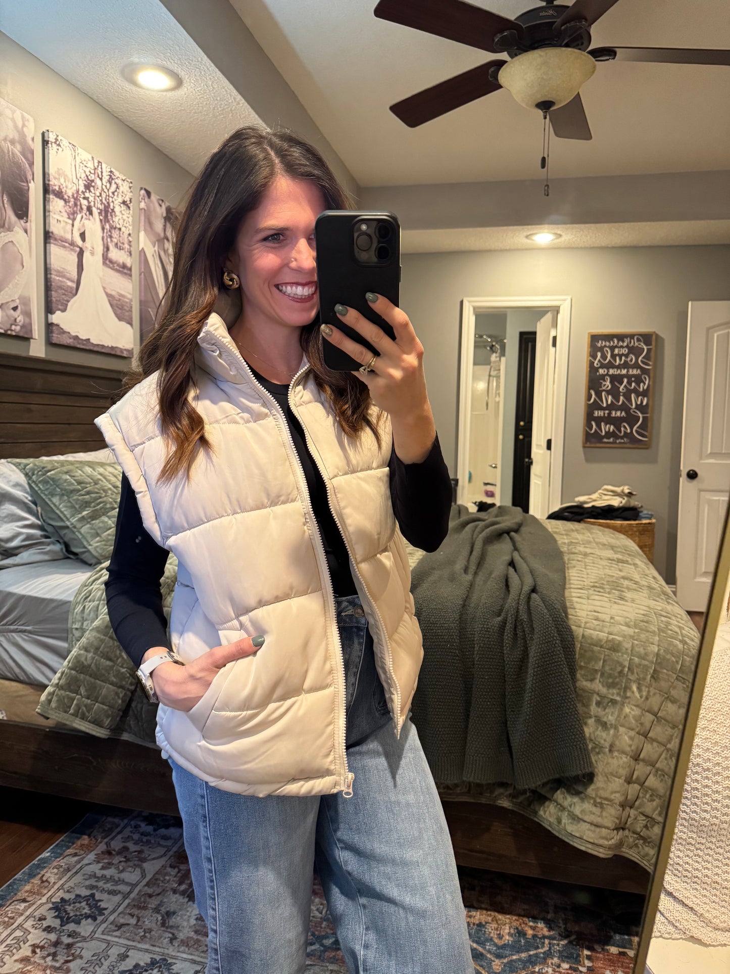 High Neck Casual Comfy Puffer Vest