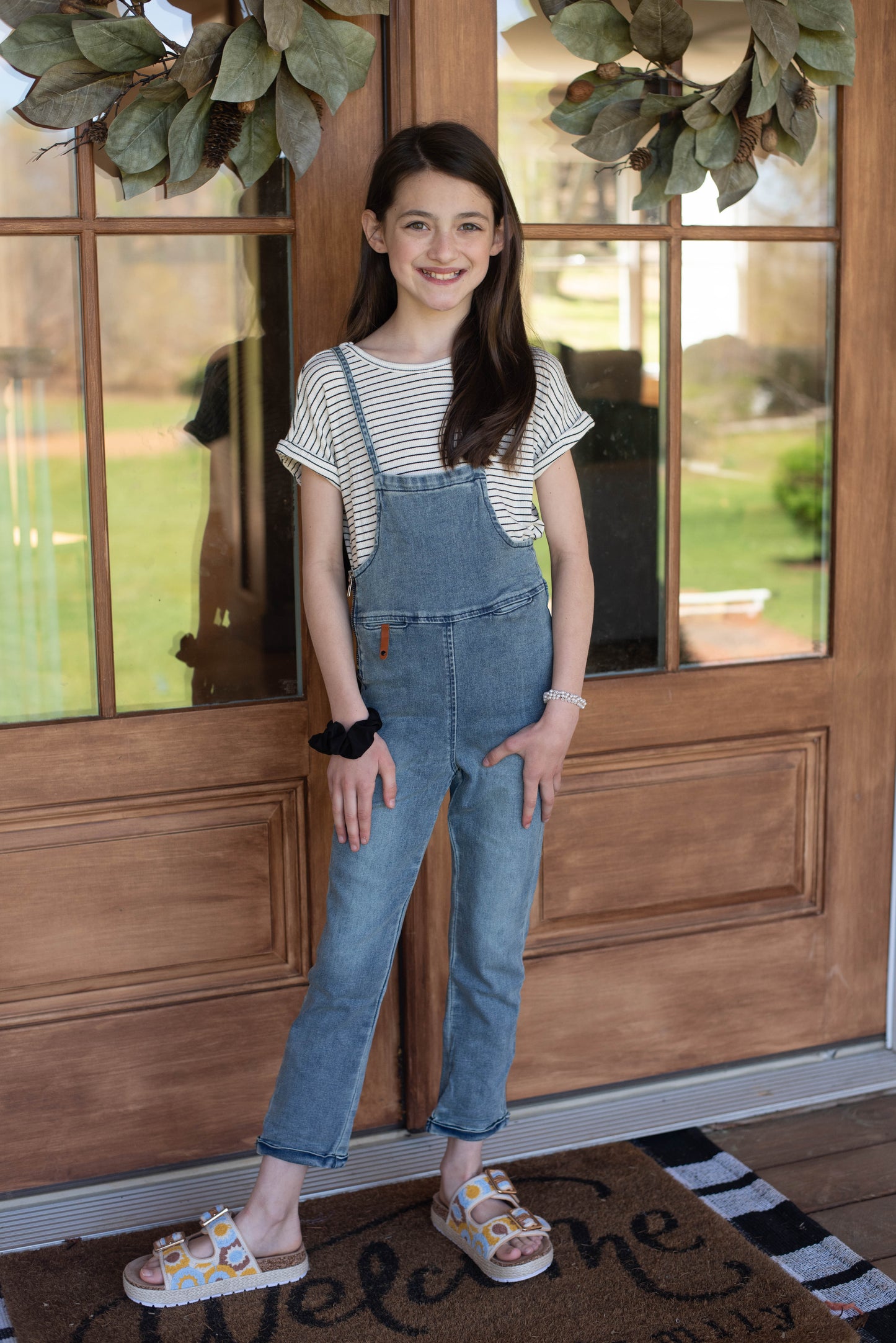 Bermuda Denim Overals- Tween