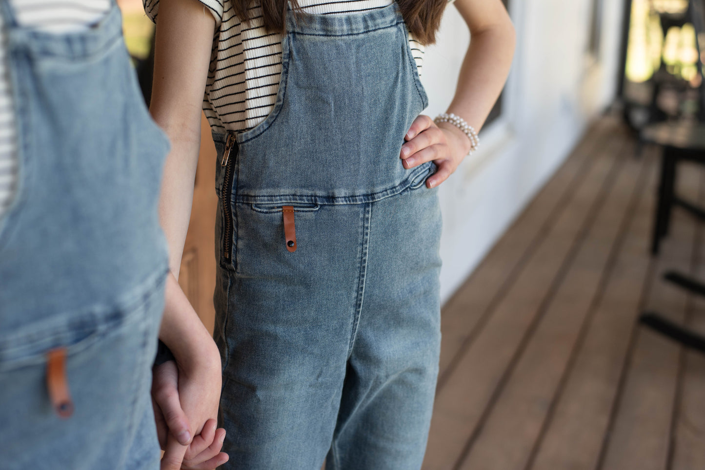 Bermuda Denim Overals- Tween