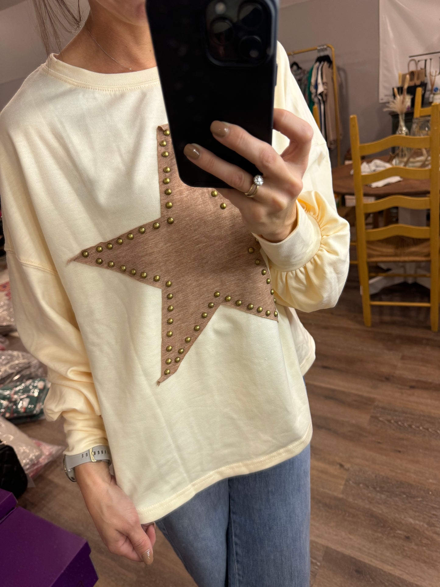 Studded Star Top