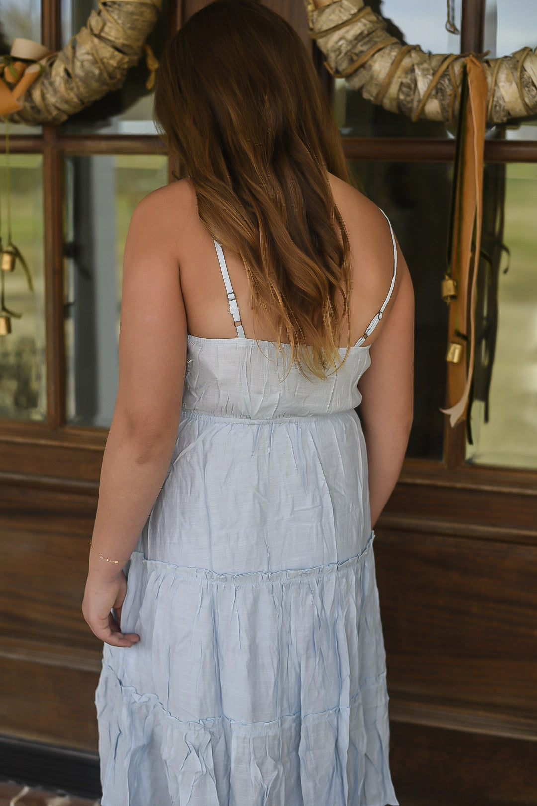 Tiered Button Down Dress- Tween