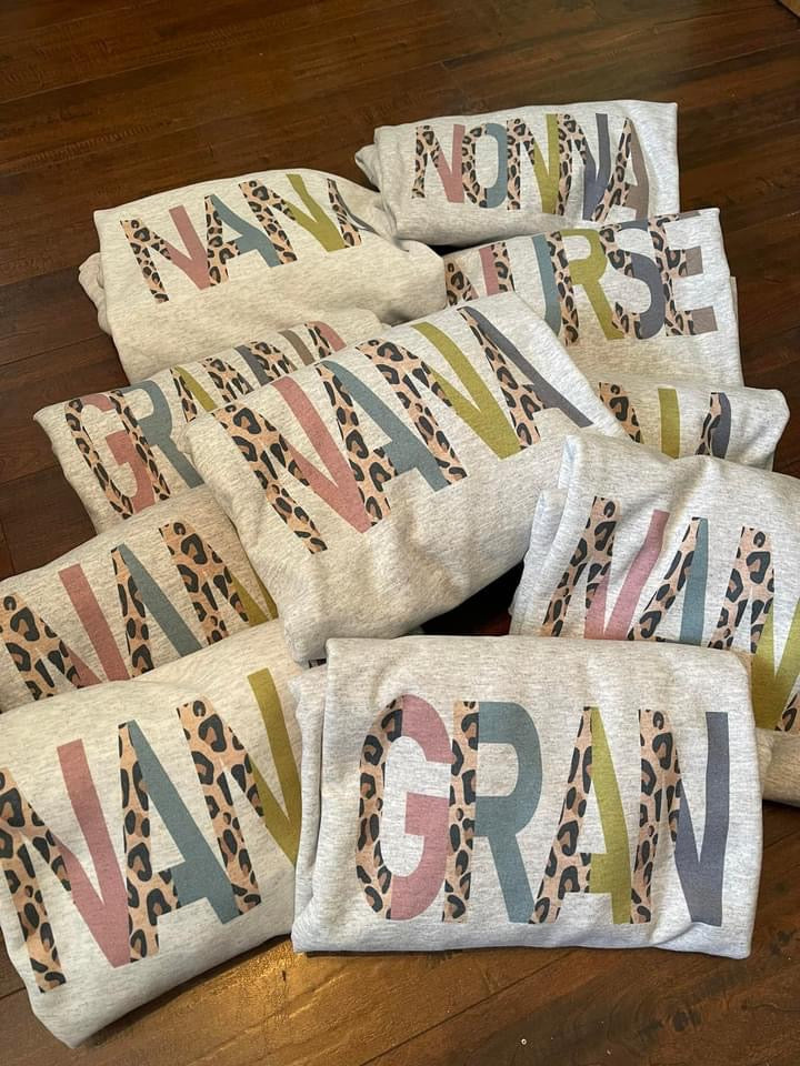 Custom Leopard Font Sweatshirt