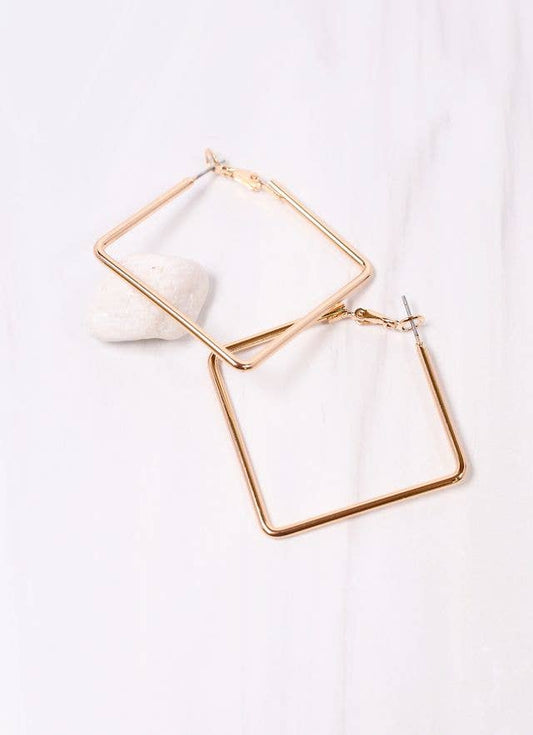 Wilder Square Hoop Earring GOLD