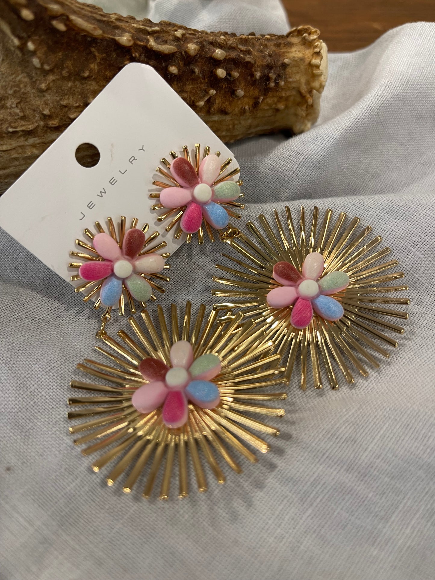 Multi Color Flower Earrings