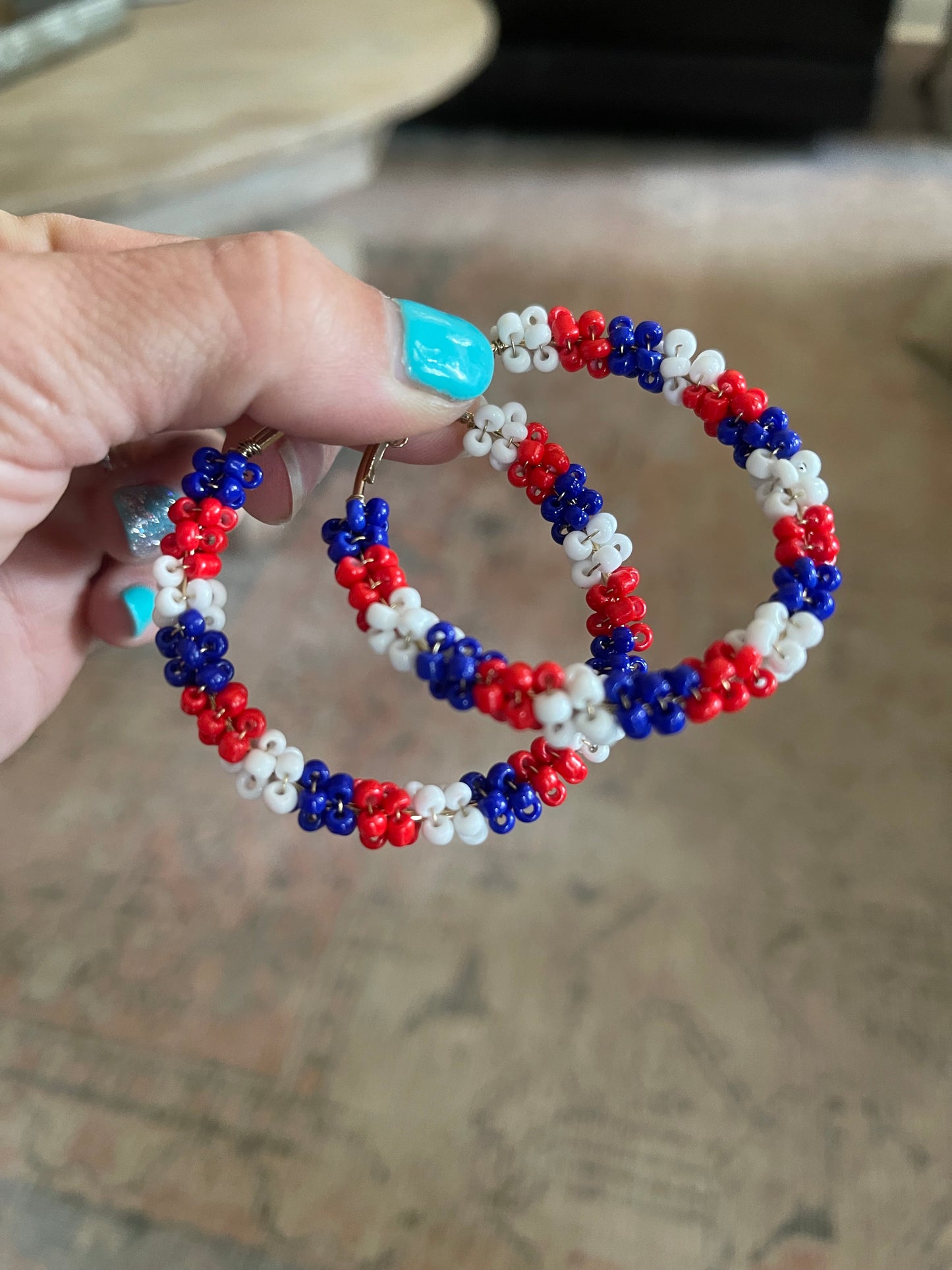 Red, White, Blue Earrings