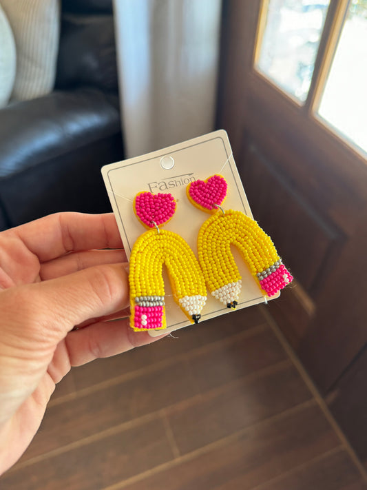 Pencil Seabead Earrings