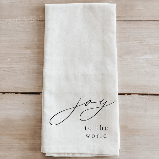 Joy To The World Christmas Tea Towel