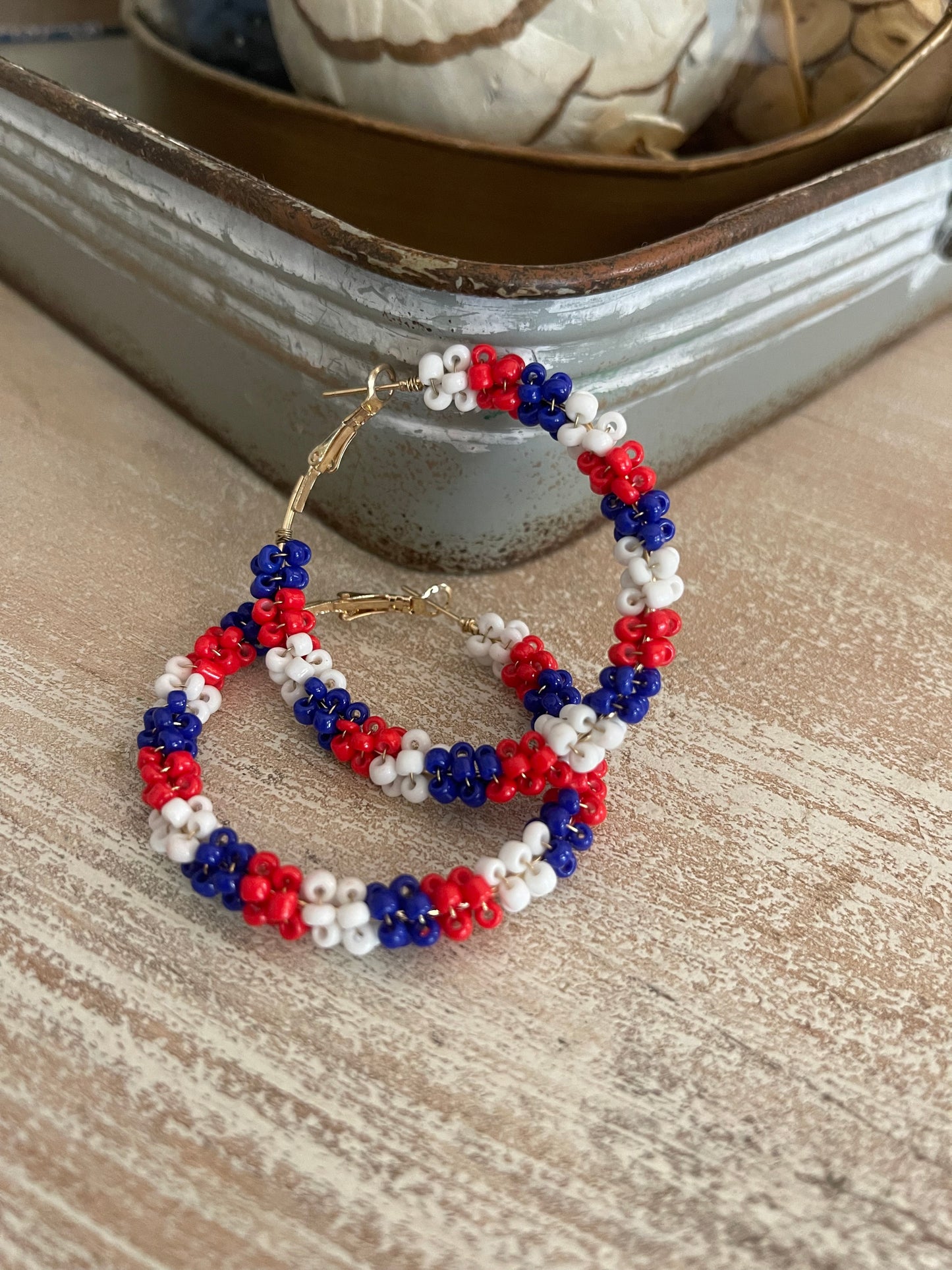 Red, White, Blue Earrings