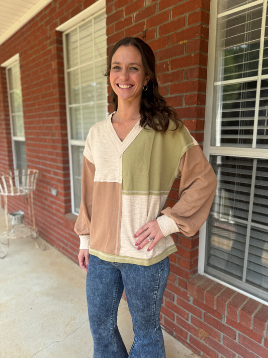 Make It Right Colorblock Top