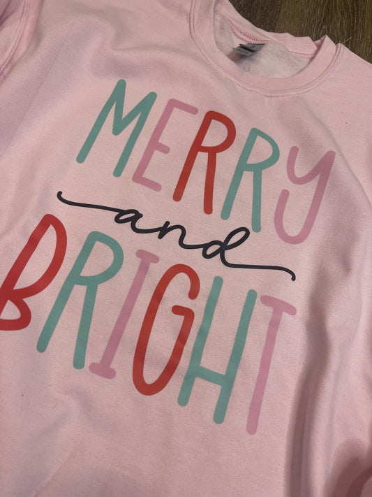 Merry and Bright Tee + Sweatshirt