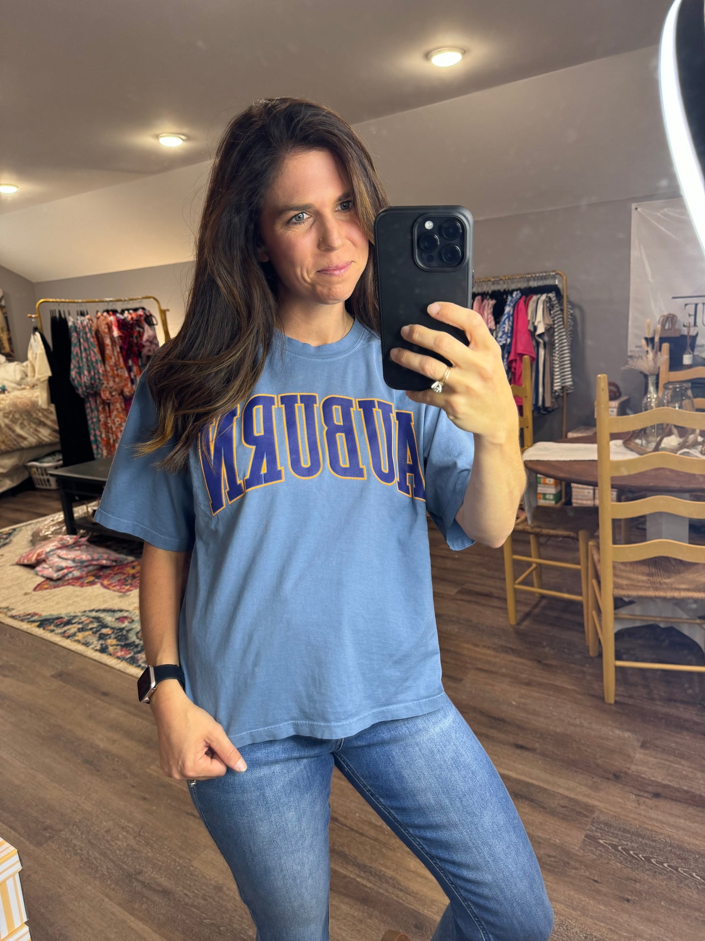 Auburn Long Crop Tee