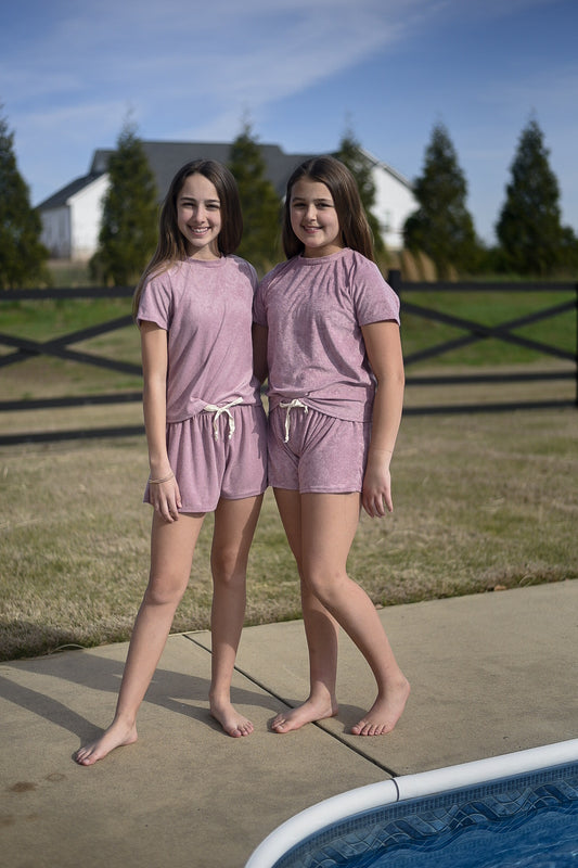 Terry Cloth Short Set- Tween