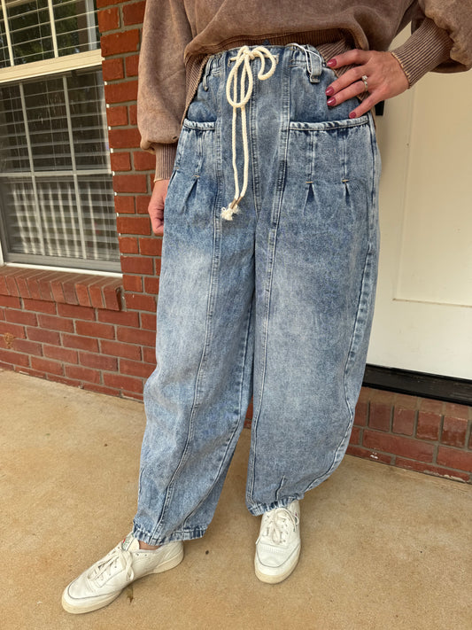 Tell Me About It Barrel Pants