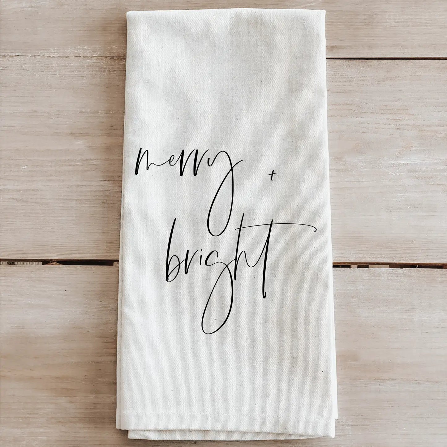 Merry & Bright Christmas Tea Towel