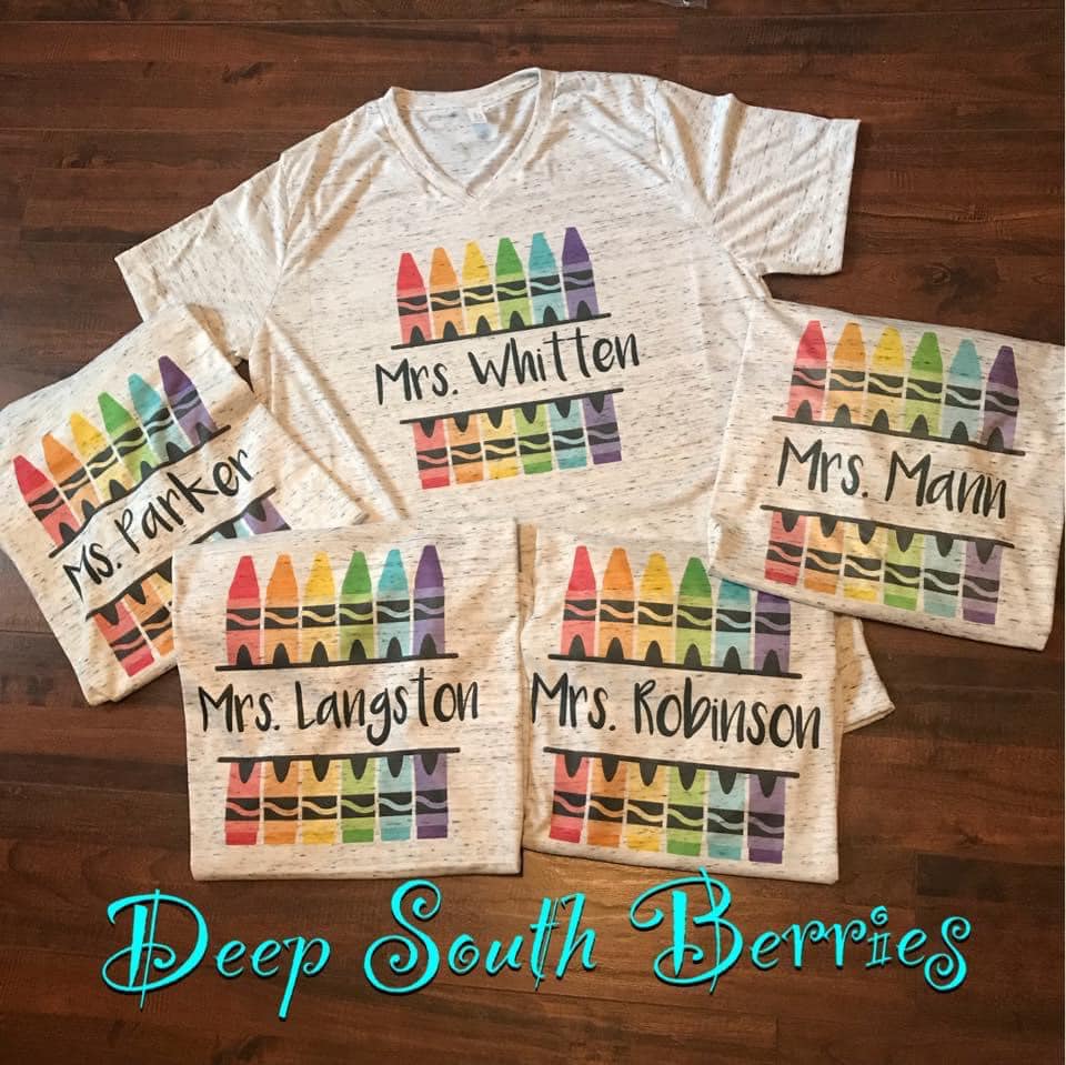 Personalized Crayon Tee