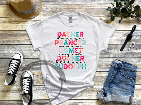 Reindeer Names Tee