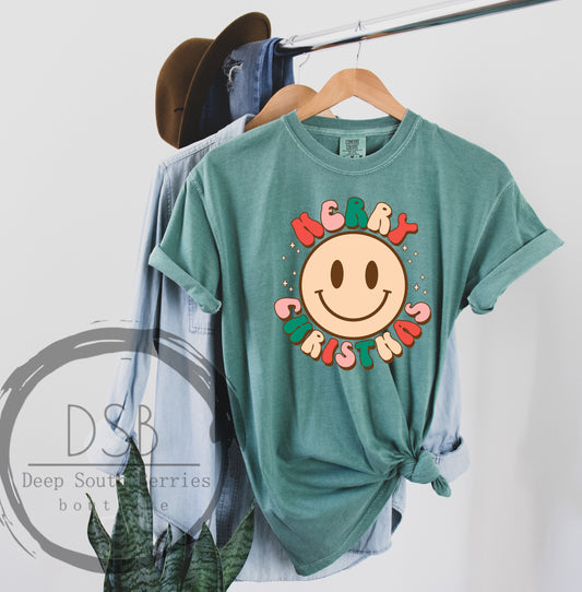 Merry Christmas Smiley Tee