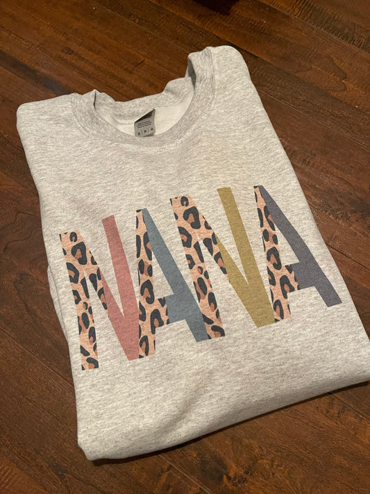 Custom Leopard Font Sweatshirt