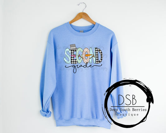 Custom Snowman Font Tee + Sweatshirt