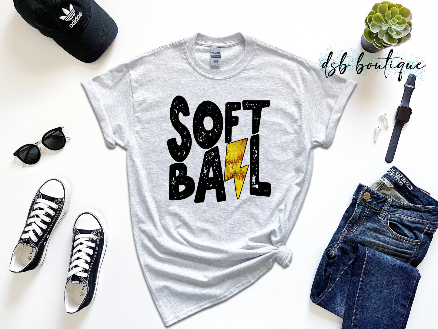 Softball Tee + Sweatshirt