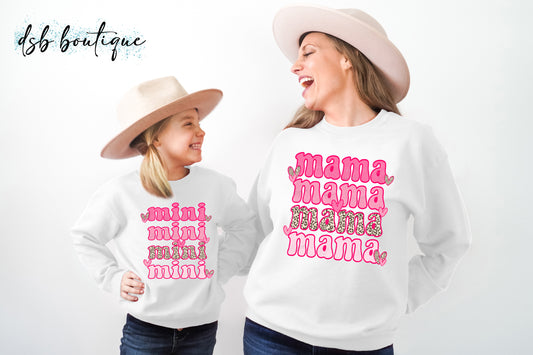 Valentines Mama/Mini Tee + Sweatshirt